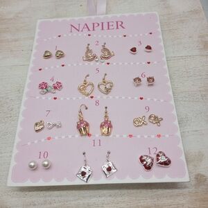 Napier 12 Pair Valentine's Day Earrings